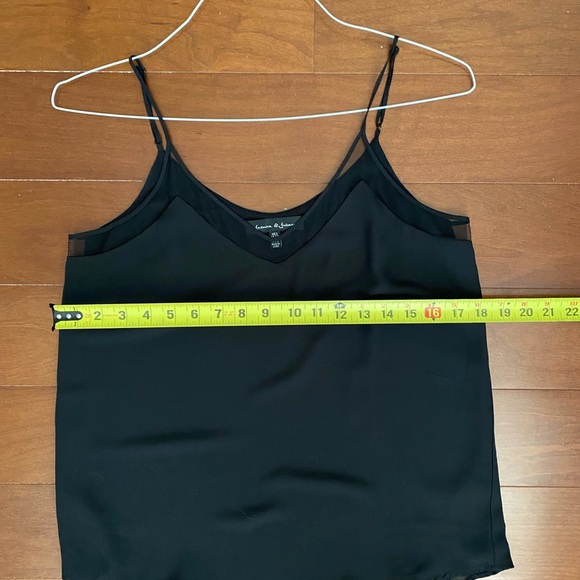 Jasmine and Juliana Small black tank top with mesh v neck and adjustable straps - Picture 6 of 6